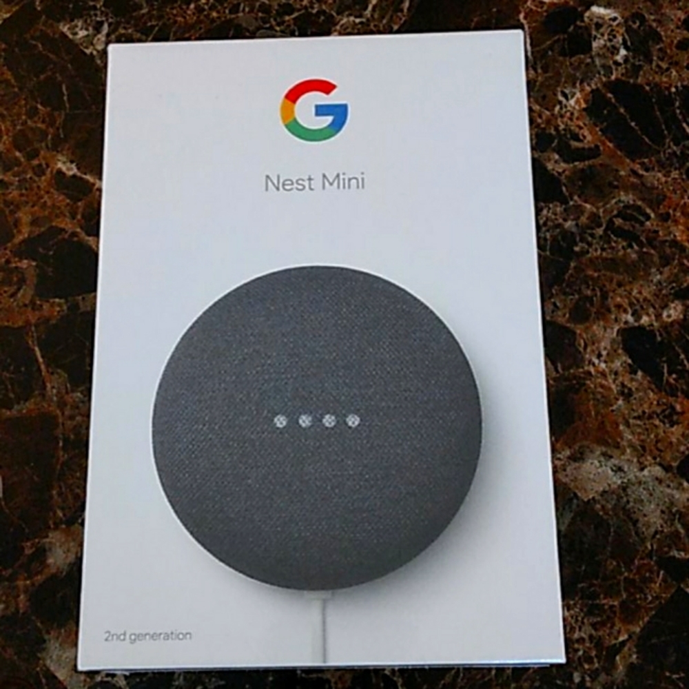 NIB Google Nest Mini, 2nd generation. In black